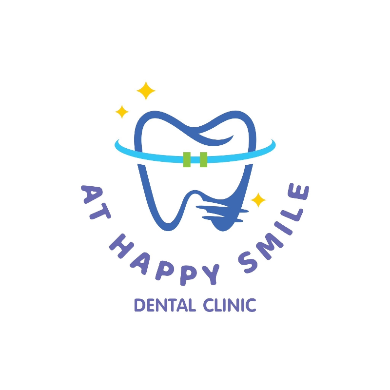 โลโก้ คลินิกทันตกรรมเอที แอปปี้สไมล์